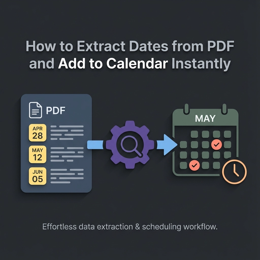 How to Extract Dates from PDF and Add to Calendar Instantly