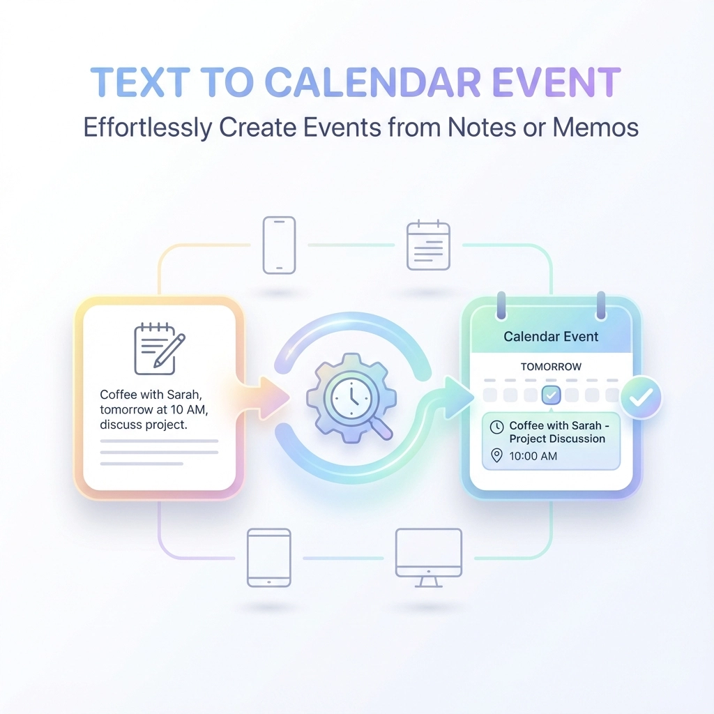 Text to Calendar Event: Effortlessly Create Events from Notes or Memos