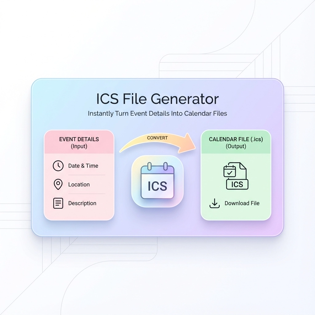 ICS File Generator: Instantly Turn Event Details Into Calendar Files