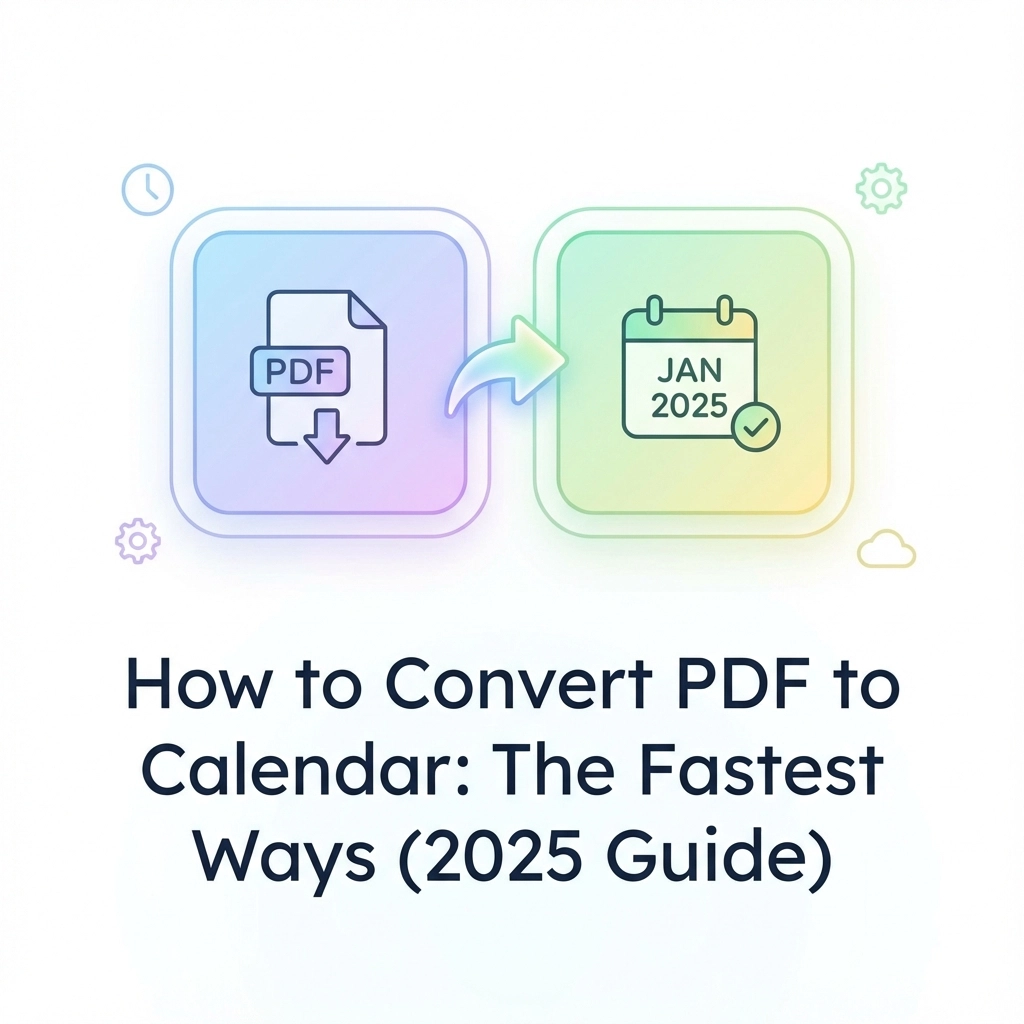 How to Convert PDF to Calendar: The Fastest Ways (2026 Guide)
